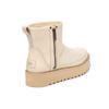 UGG F19 Clássico Rebelde Biker Mini Forrado com Fleece Rosa Feminino 1105313-BONE