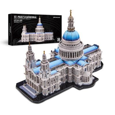 Piececool 3D Famous 3D Assembly No Glue Intermediate Collection Puzzle, Metal, St. Paul's Cathedral, Architecture, Puzzle, Required, Required, 4-Star