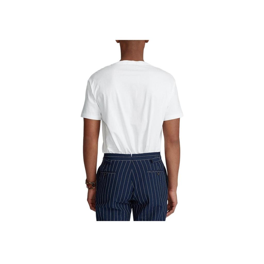 Polo Ralph Lauren Logotycktryck Smal Passform Rund Hals Kortärmad T-shirt Herr Toppar Vit MNPOTSH1N820785-100