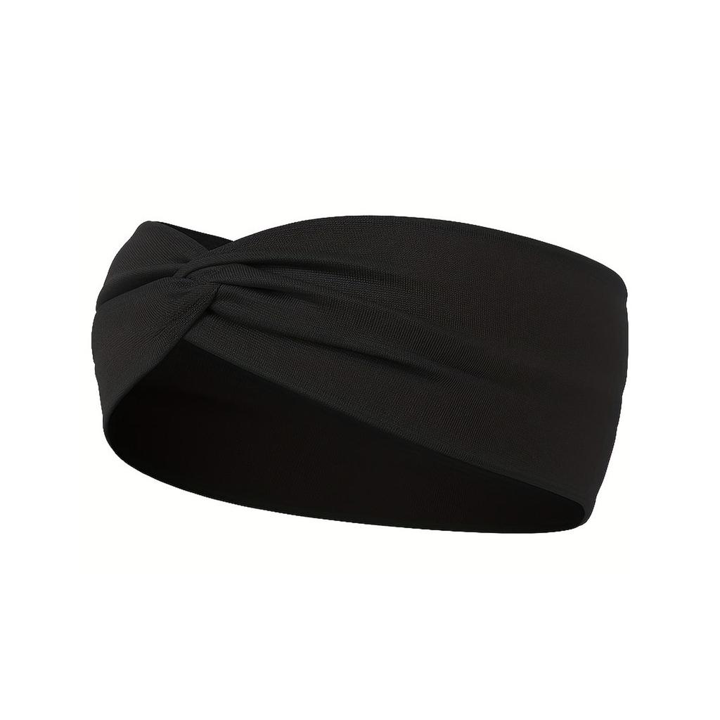 Women's Cross-Border Sports Yoga Elastic Headband - Sweat-Absorbent and Wide-Brimmed Hair Accessory.