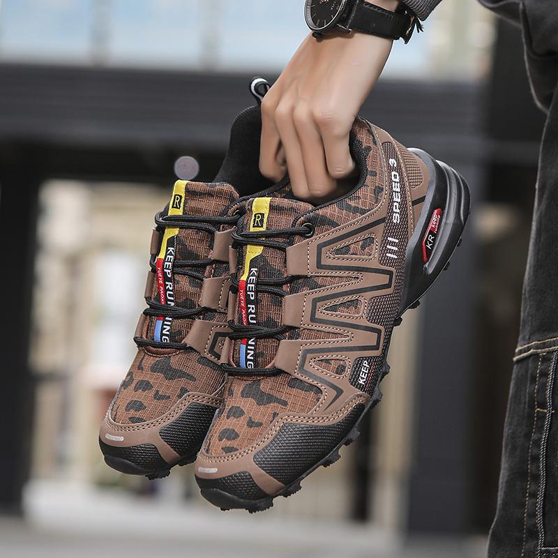 Men Hiking Shoes Outdoor Trail Running Shoes Mesh Breathable Hiking Training Shoes Large Size 40-47 Casual Sports Jogging Shoes
