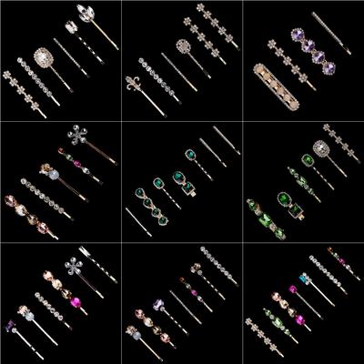 Upscale Luxurious Crystal Zircon Hair Clip Temperament Elegant Wild Hair Pins Leisure Prom Street Beat Personality Retro Hair