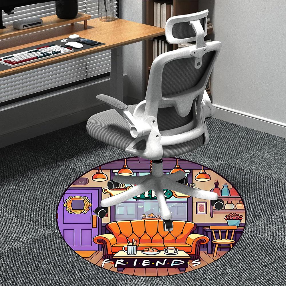 

1pc Central Perk, Friends Chair Carpet for Office, Indoor Non-Slip Polyester Fiber Carpet, Machine Washable, Durable Construction yy251205147 80cm by 80cm