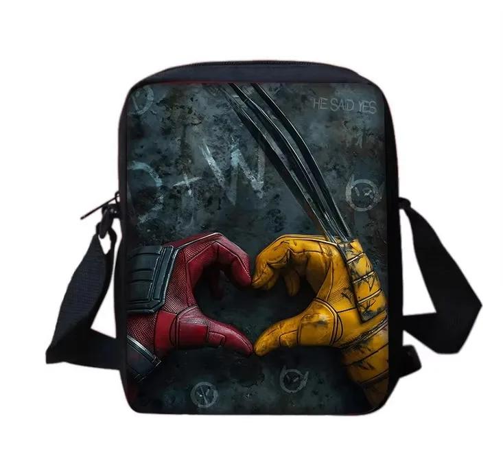 Deadpool Movie Child School Backpack With Shoulder Bag Pencil Bags School Bags for Boys Girls Best Gift