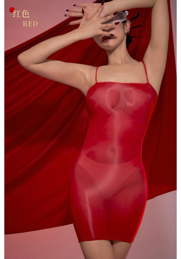 Sexy Damenöl Glänzendes Minikleid 8D Elastisch Glänzend Durchsichtig Bodycon Kleid Wickel Hüftkleider Dessous Bühne Ds Nachtclub Kleidung