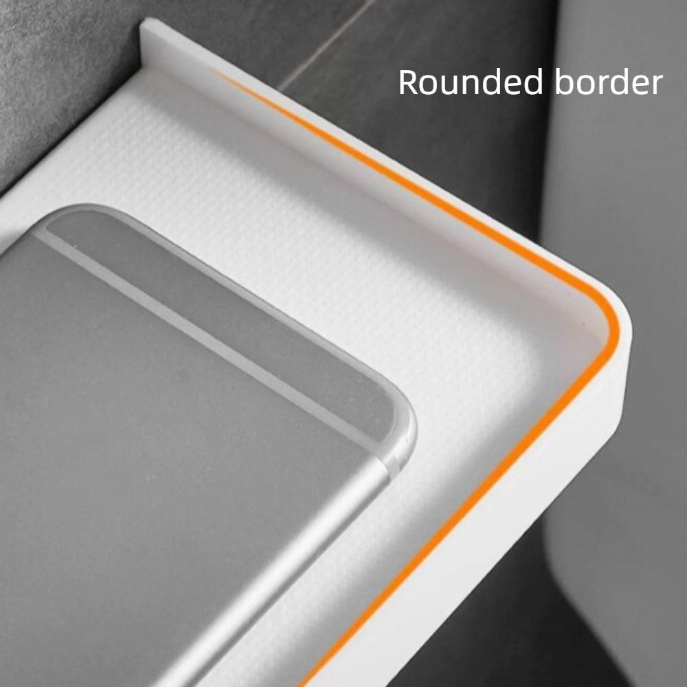 Wall Mounted Phone Storage Rack Punch-Free Shower Basket Paper Stand Toilet Phone Holder  Bathroom