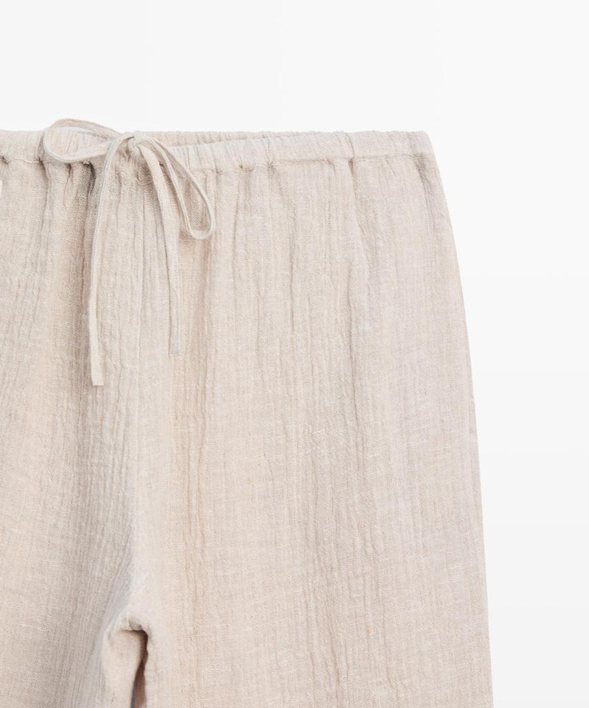 Masimodutti 100% Linen Sarouel Pants