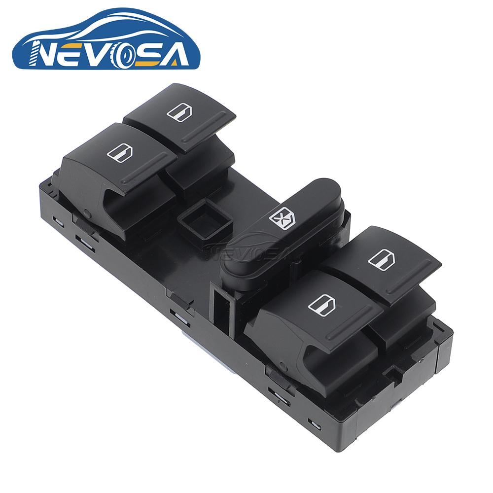 NEVOSA 1K4959857B Power Master Window Switch For SEAT VW Golf 5 6 Plus Jetta MK5 Mk6 GTI Tiguan Touran Passat B6 B7 3C Polo 6R 1