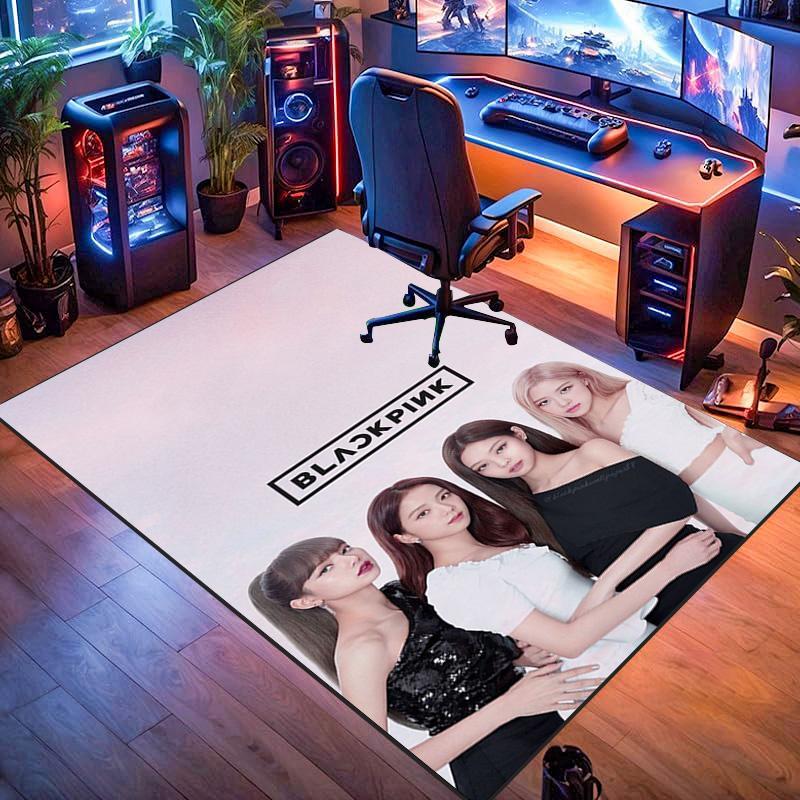 Black Pink Domination carpet Suitable for all seasons floor mats Fashion Office chair cushion Art