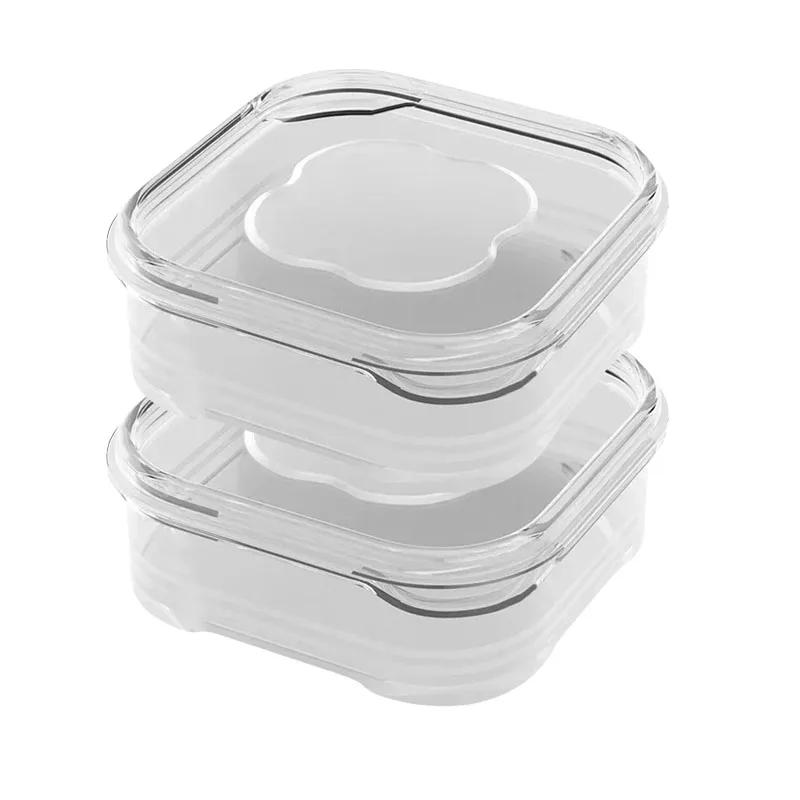 1/10PC Small Food Preservation Boxes Refrigerator Frozen Meat Vegetable Fresh-Keeping Box Transparent Kitchen Sealed Storage Box