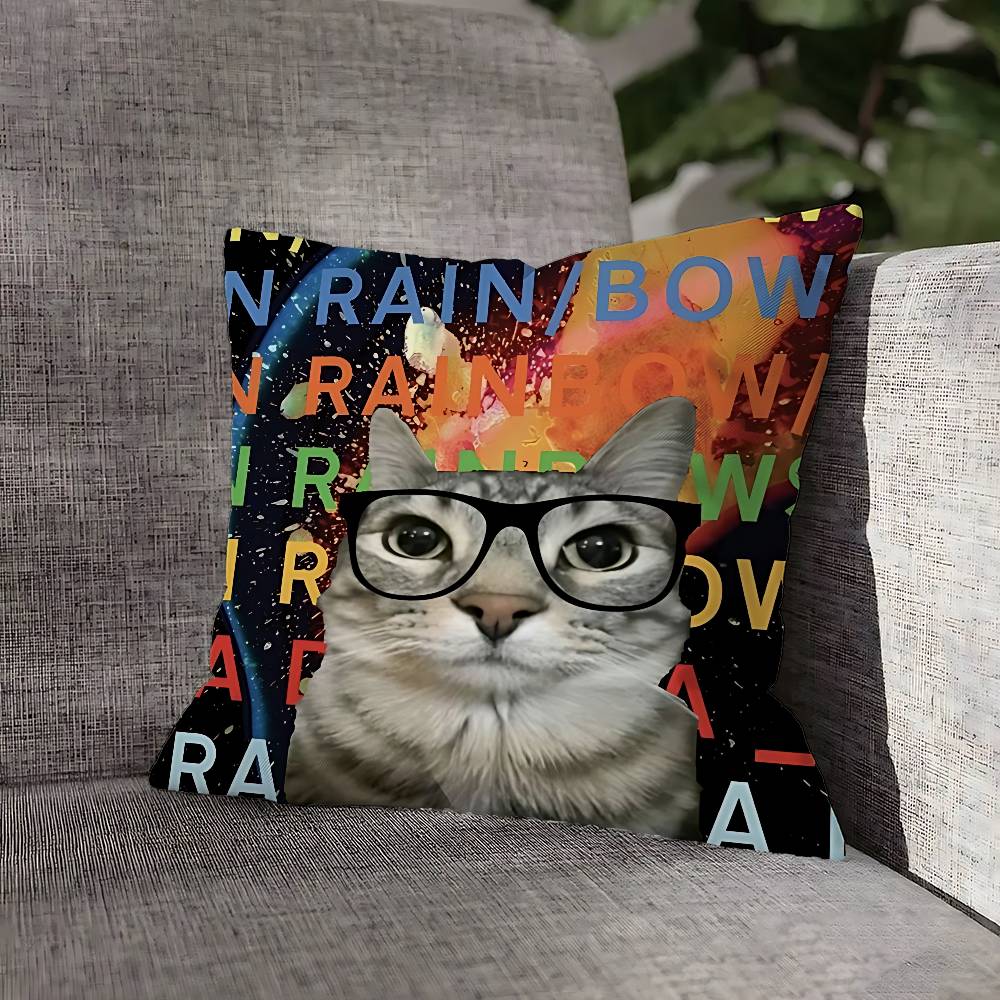 

Cool R-Radiohead Band Pillow Case For Sofa Decor Car Office Room Printing Cushion Cover Decorations and Protector 12x12Inch