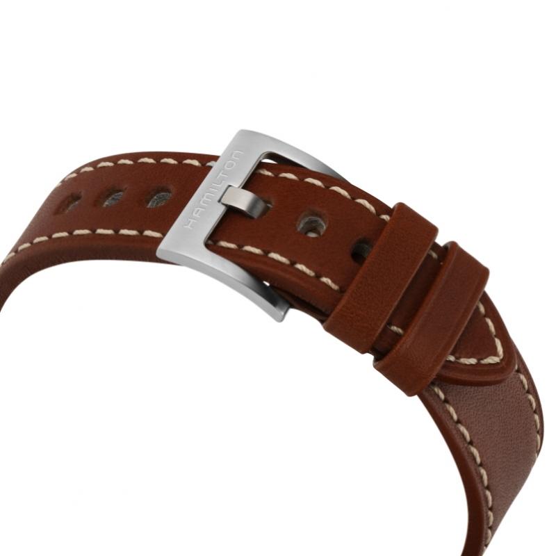 Hamilton Men S Leather Watch Khaki Field King H64455533