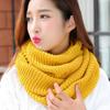 Women's Korean Style Solid Color Knit Wool Pullover Scarf - Autumn/Winter 2025