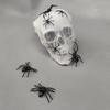 Eerie Glowing Voice Control Spider And Skull Prop For Halloween Yard And Room Decoration