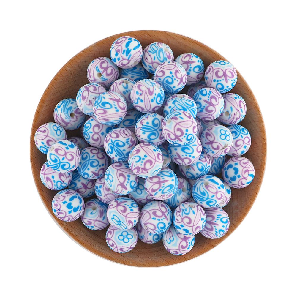 5Pcs 15mm Round Leopard Silicone Printed Beads For Jewelry Making DIY Keychain Necklace Bracelet Jewelry Accessories