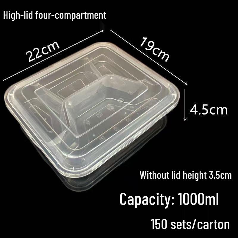 Yuanzhenghe Disposable 4-Compartment Meal Prep Containers