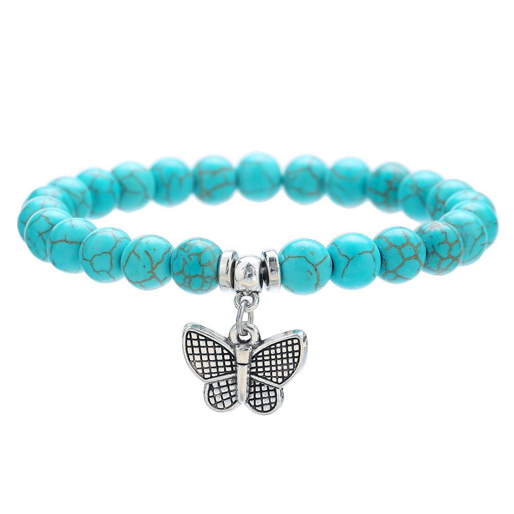 Bohemian Turquoise Beaded Bracelet Set For Women Men With Geometric Design For Travel Gift