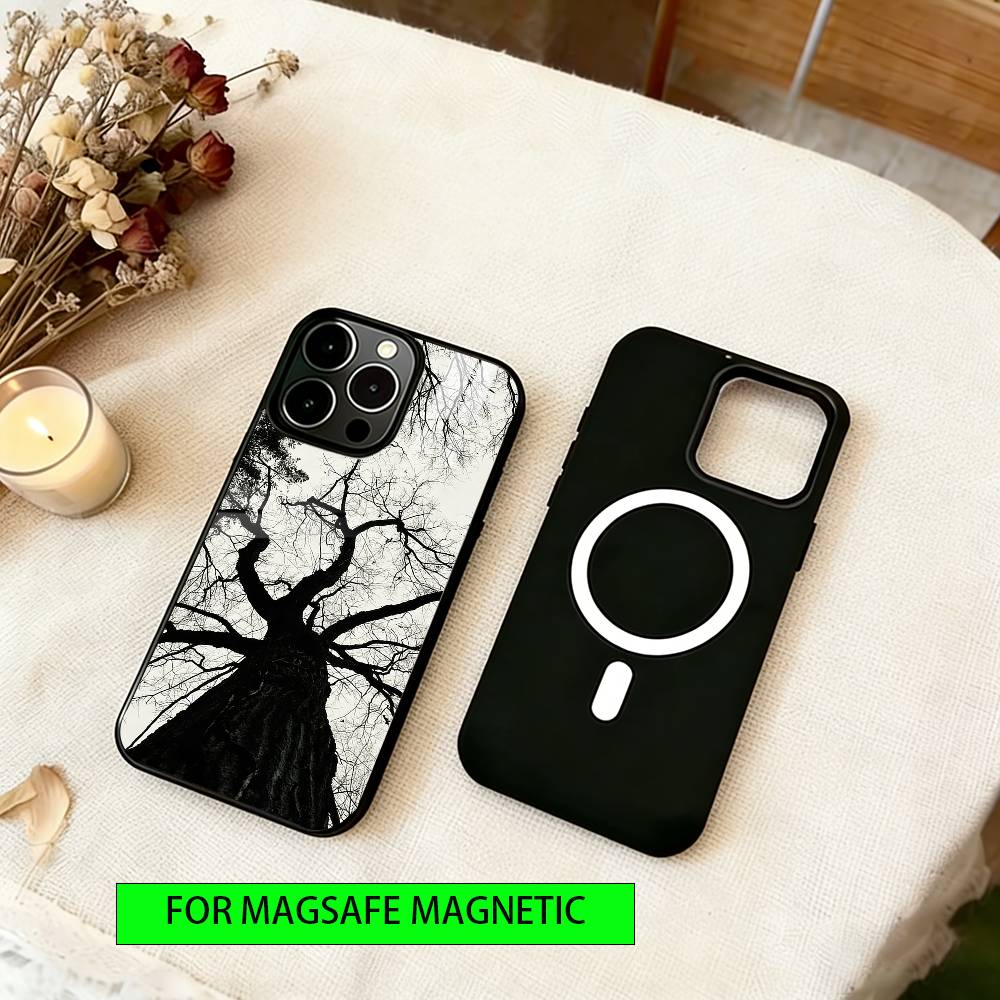 Barren tree Phone Case For iPhone17,16,15,14,13,12,11 Plus,Pro Magnetic For Magsafe Wireless Charging