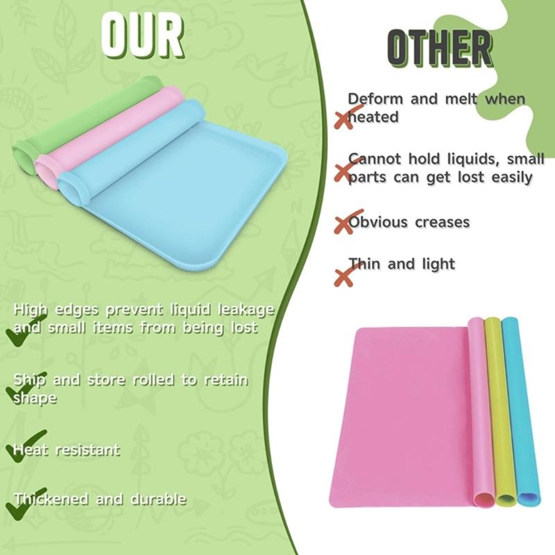 Washable Kids Art Pad Silicone Art Board Travel Friendly Painting Mat For Children Creativity