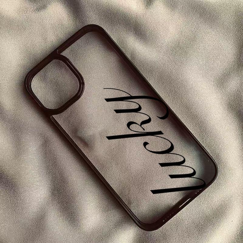 

Lucky Cursive Letter Phone Case for iPhone 16 17 Pro Max 15 Pro 14 Plus 13 12 11 7 8 Plus SE 2022 Shockproof Cover iphone 11