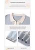 Mother's Spring Knit Lapel Striped Top for Middle-Aged & Elderly Women - Seven-Sleeve Loose T-Shirt.