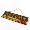 Autumn Fall Wood Plaques Front Door Hanging Sign Harvest Decoration, indoor and outdoor Use