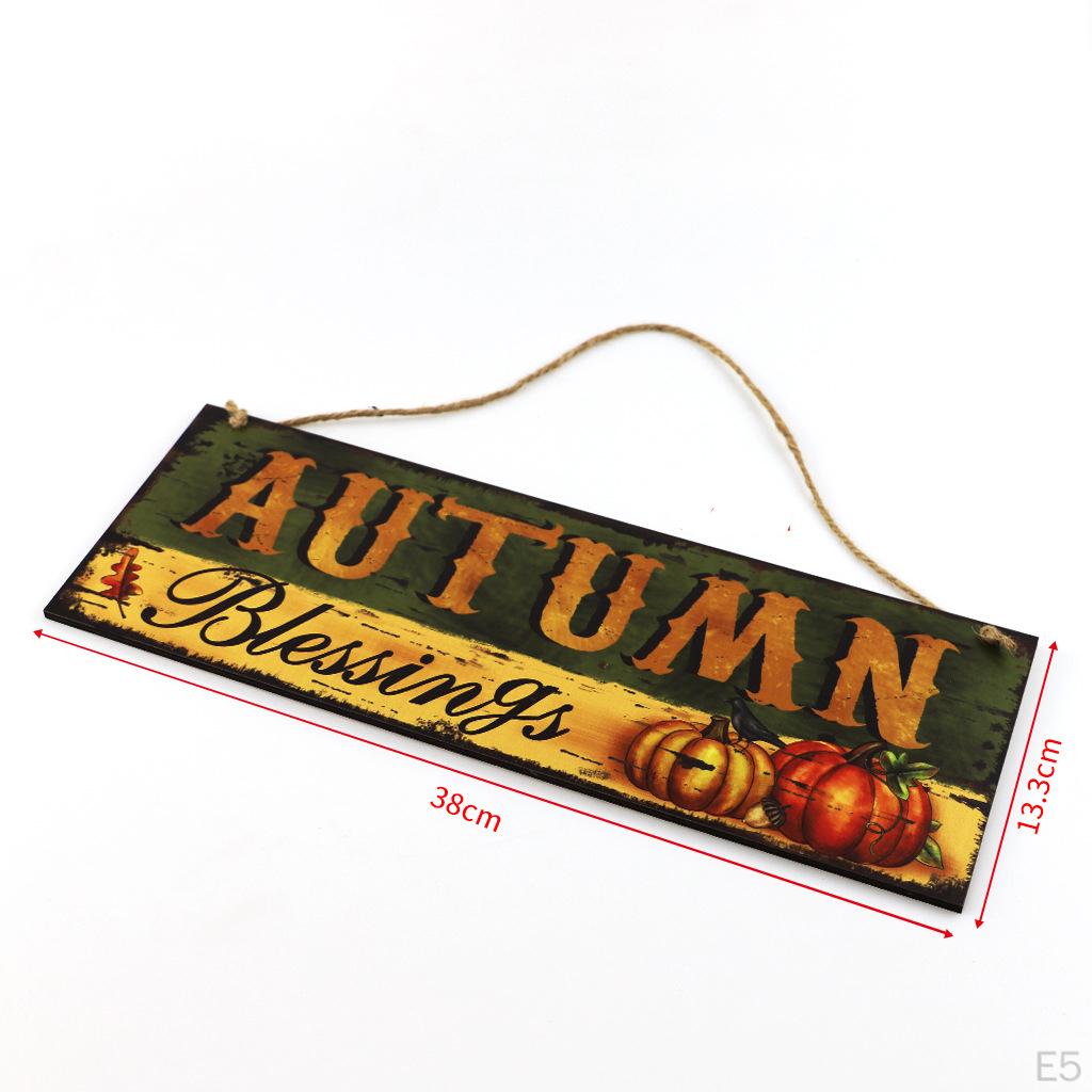 Autumn Fall Wood Plaques Front Door Hanging Sign Harvest Decoration, indoor and outdoor Use