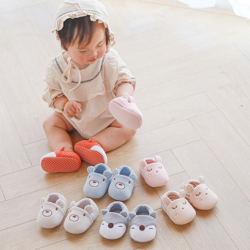 Cartoon Cute Sock Shoes 0-18M Doll Soft Bottom Children's Floor Sports Shoes BeBe Children's Walking Shoes