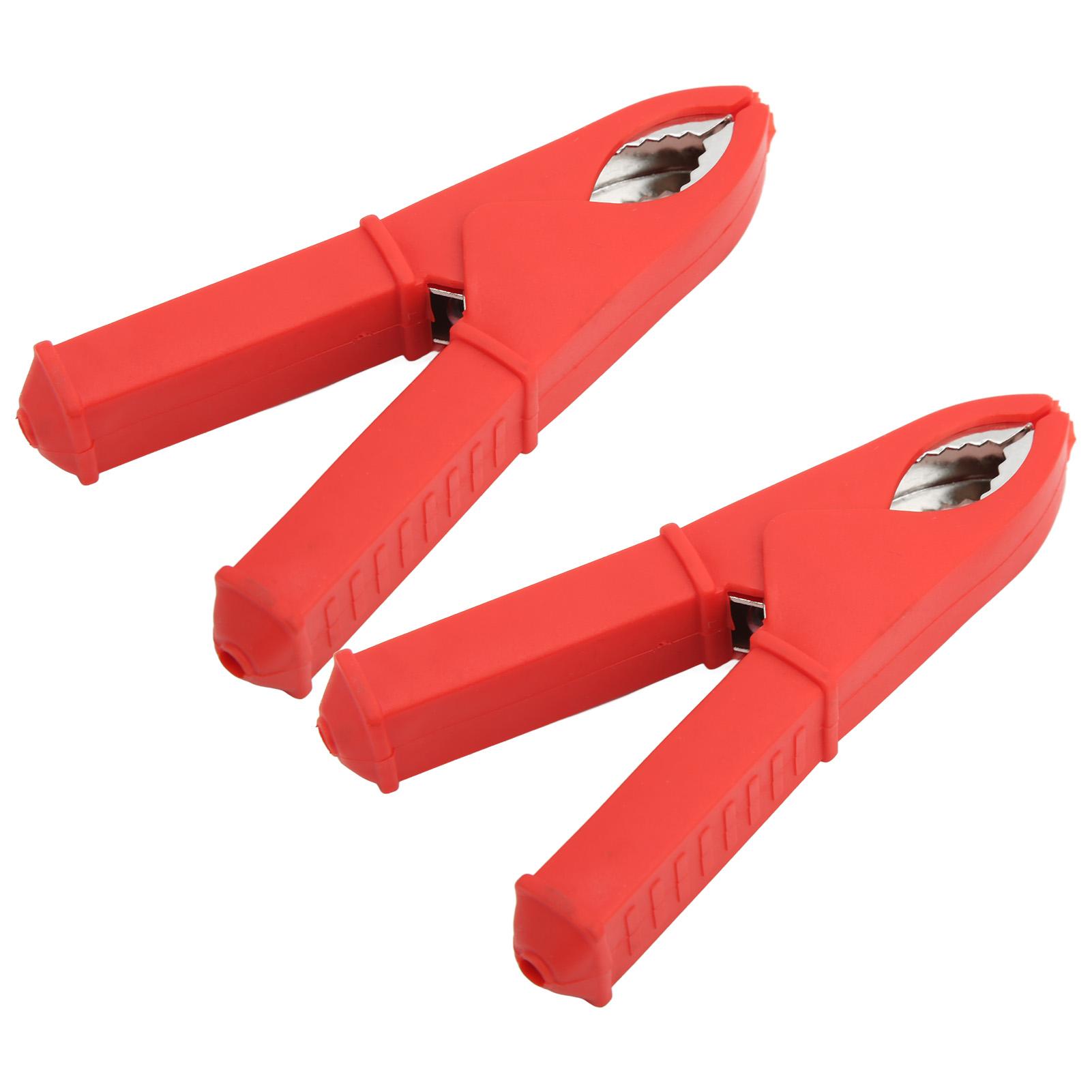 

2 Pcs Insulated Clip 100mm All Copper Battery Electrical Test Insulation Clip Spring Clip Alligator