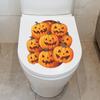Halloween pumpkin bathroom toilet toilet atmosphere decoration stickers