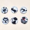 6pcs Personalized and Fun Cat Refrigerator Magnets Cute Creative Fridge Po Message Magnet Decorative