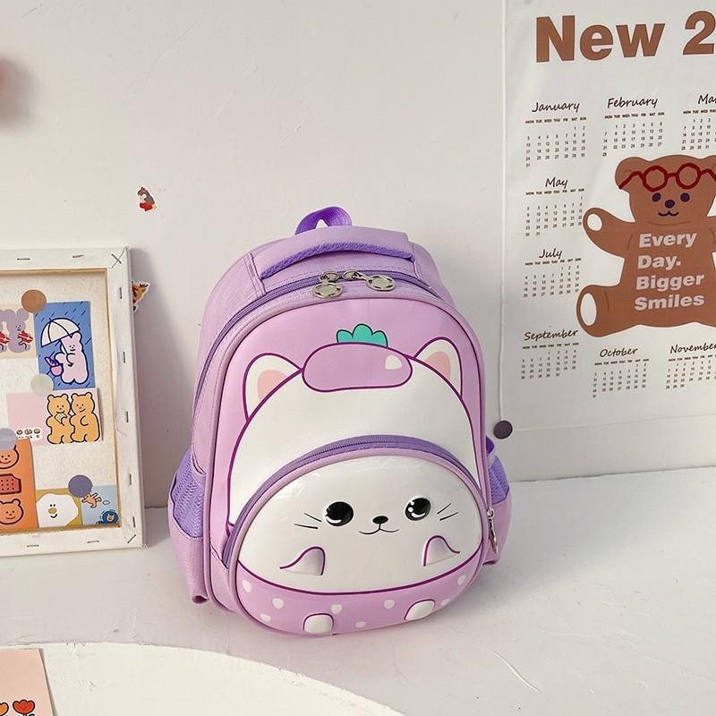 Haonna Kids Backpack Cute Cartoon Shoulder Bag Anti-theft Breathable Lightweight Oxford Fabric