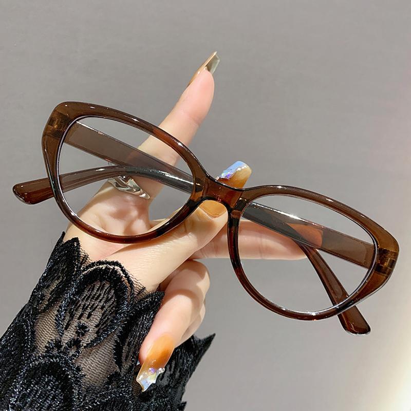 Retro Eyeglass Frame Cat Eye Trendanti Blue Light Mirror Simple Personalized Fashionable Reading Glasses 9638