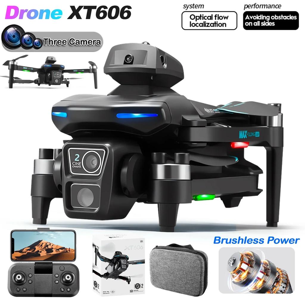 2026 XT606 Dron 8k Profesjonalny 4K HD Kamera z 5G Fotografią Powietrzną Bezszczotkowy 360° Inteligentne Omijanie Przeszkód Składany Kopter