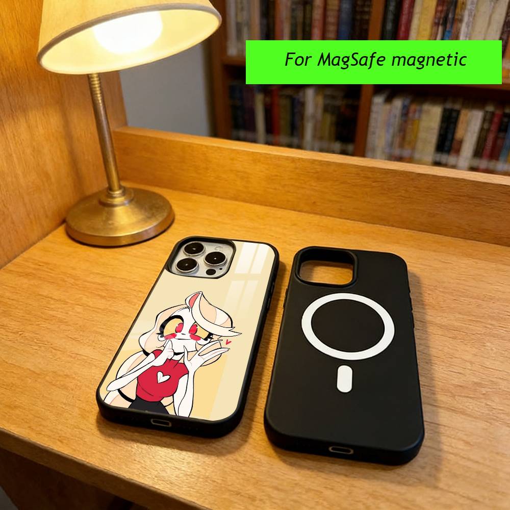 Hazbin Hotel Charlie Morningstar Phone Case For iPhone17,16,15,14,13,12,11 Plus,Pro Magnetic For Magsafe Wireless Charging