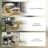Kneeling Chair, Ergonomic Wooden Seat, Rocking Function