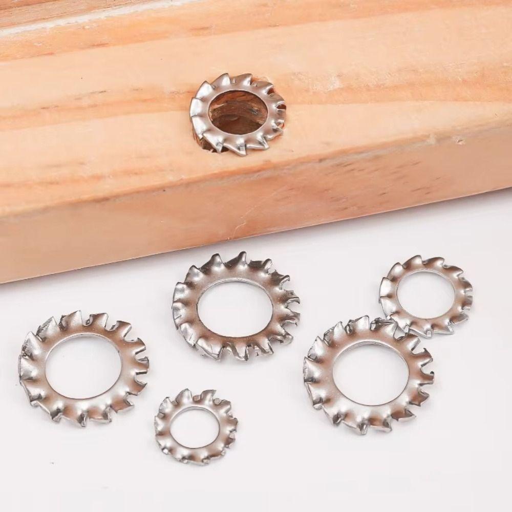 500PCS Star Serrated Metric Split Lock Washer Set Gasket Spacer Assortment Set Industrial