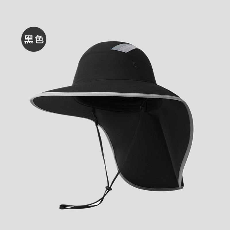 Outdoor UV protection women's sun hat big brim sun protection hat men's sun hat face protection neck fishing hat