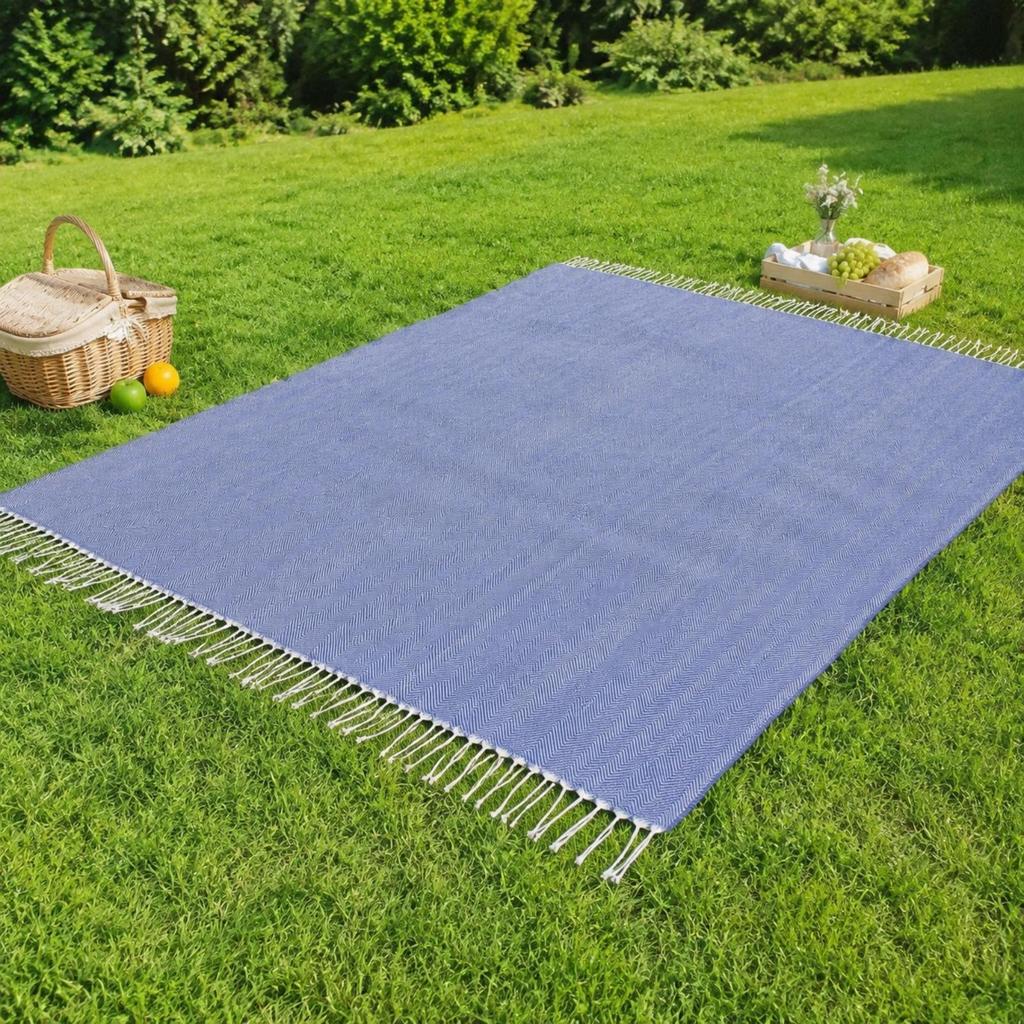Picnic Mat with Leather Carry Straps Water-Resistant for Camping, Beach Outings