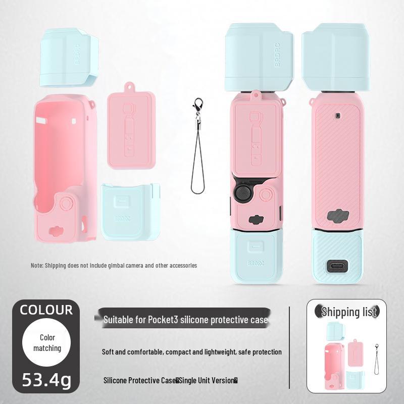 DJI Pocket 3 Silicone Protective Case for Osmo Pocket Gimbal Camera - Macaron Color Shell