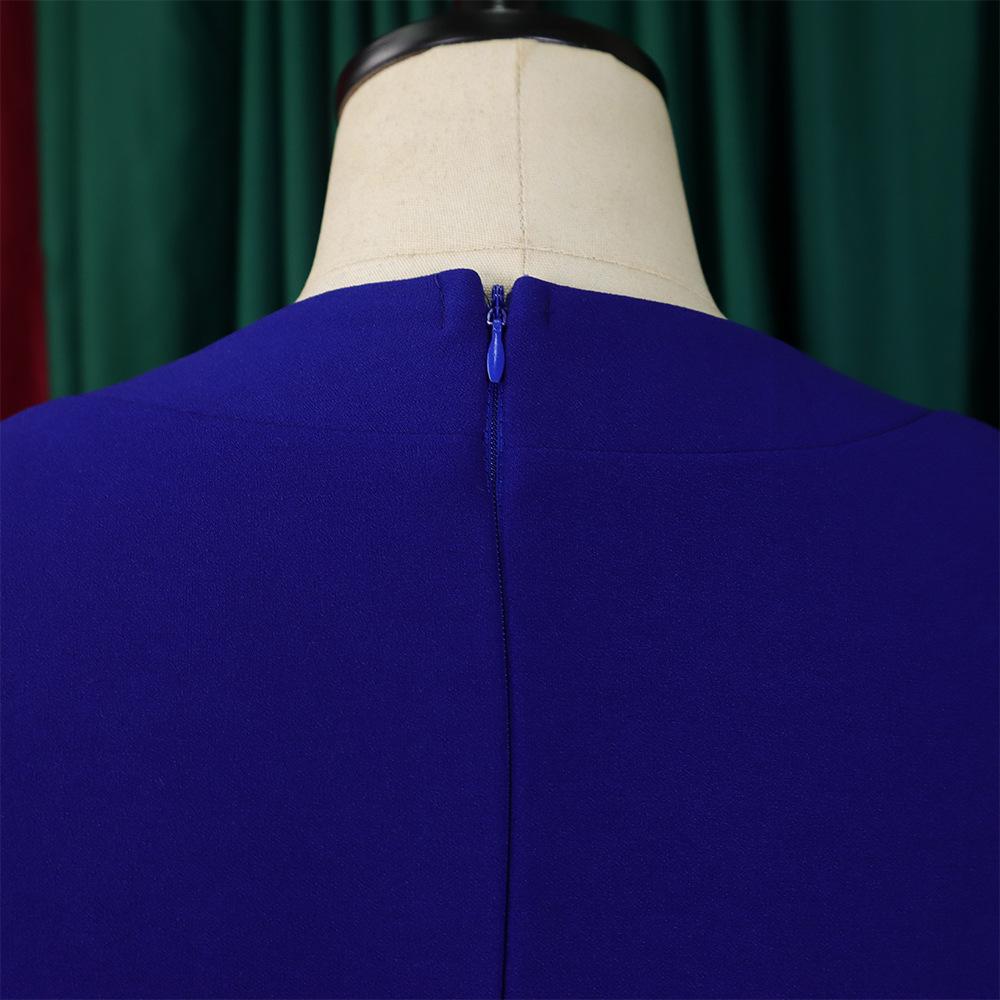 Z paskiem JKASHDK Moda damska Wiosna Jesień Jednolity kolor Drukuj 3/4 Rękawy Dekolt w kształcie litery V Wysoka talia Casual Sukienki