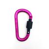 8CM D-Shaped Aluminum Carabiner with Lock - High Quality, Thickened Screw Gate Snap Hook for Backpack