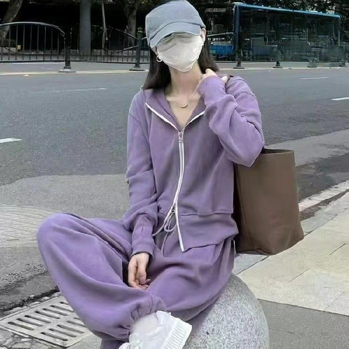 Men's Autumn Sports Suit Women's Loose and Thin Sweater Fashion Casual Two-piece Trend