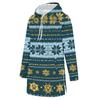 Women's Casual Christmas Print Long Sleeve Hooded Sweatshirt Top