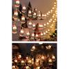 Christmas Light Strings Snowman Santa Christmas Tree Ornaments Festive Window Dressing Lights Warm