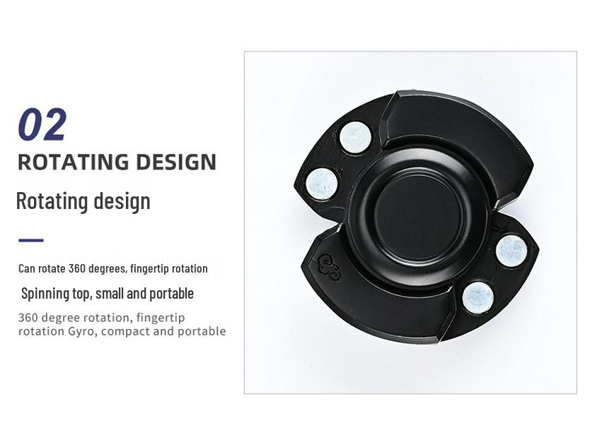 Fingertip Spinner: Portable Zinc Alloy 3-in-1 Multifunctional Stress Reliever