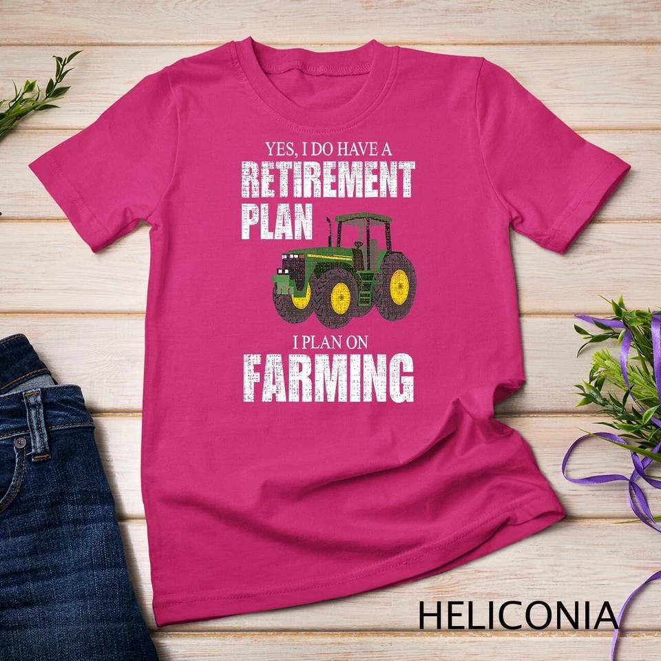 Retirement Plan Farming Funny Farmer Gift Distressed Farm Unisex T-shirt 4 XL