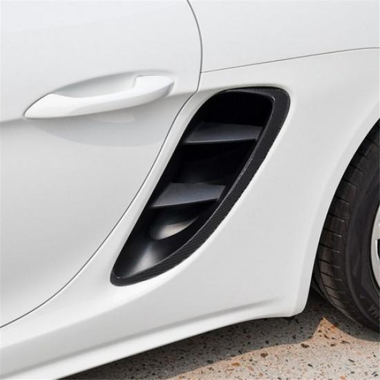 Carbon Fiber Side Fender Air Vent Cover Trim For Porsche 718 Boxster Cayman