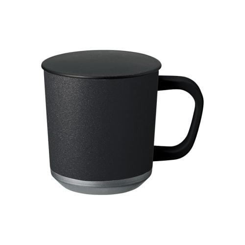 Trade Works Zalatto TS-1813-009 Stainless Steel Thermos Mug with Lid, Keeps Hot or Cold, Vacuum Insulated, Black, 380ml