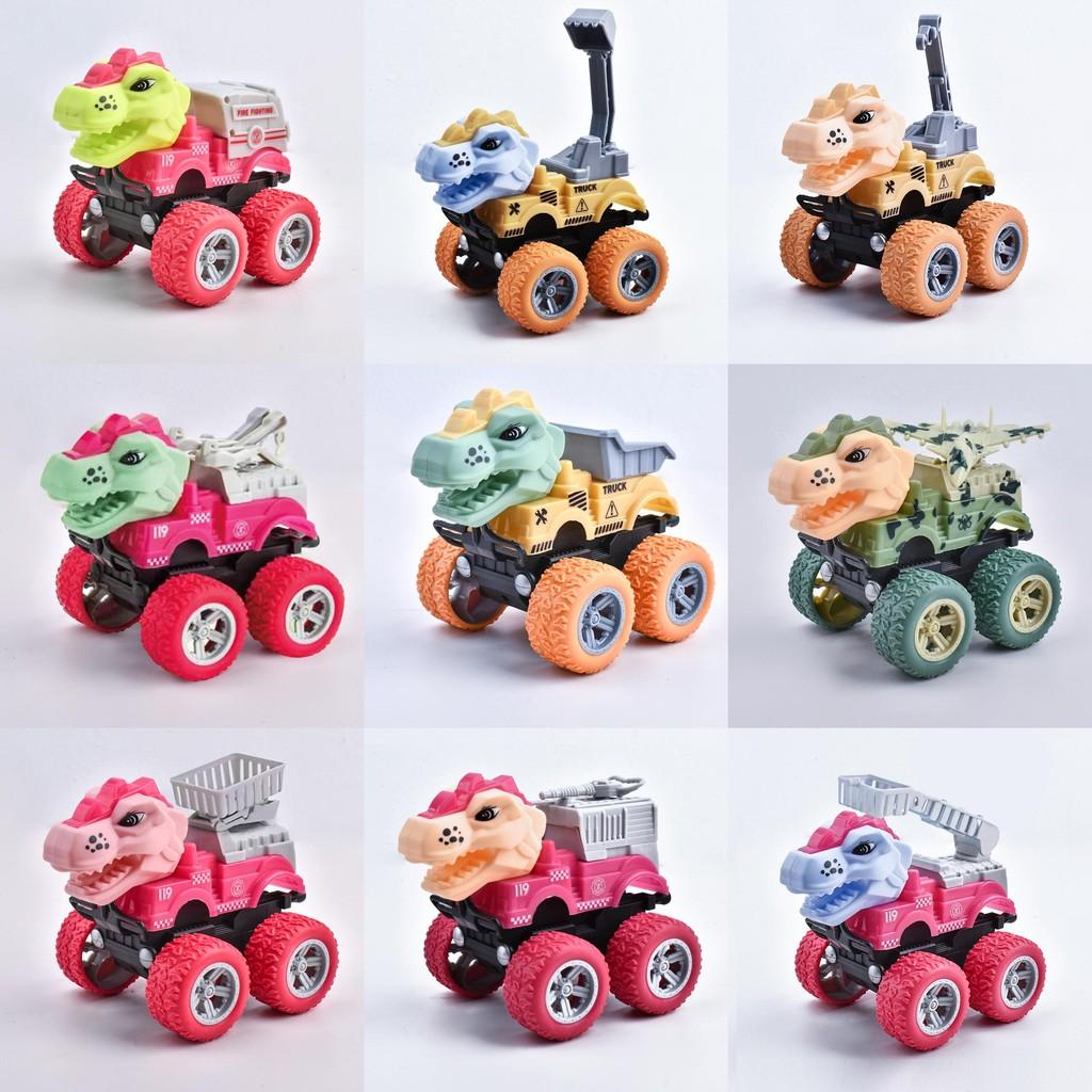 Dinosaur Inertia Excavator Dump Truck Mixer Truck Tank Off Road Vehicle Toy For Toddlers
